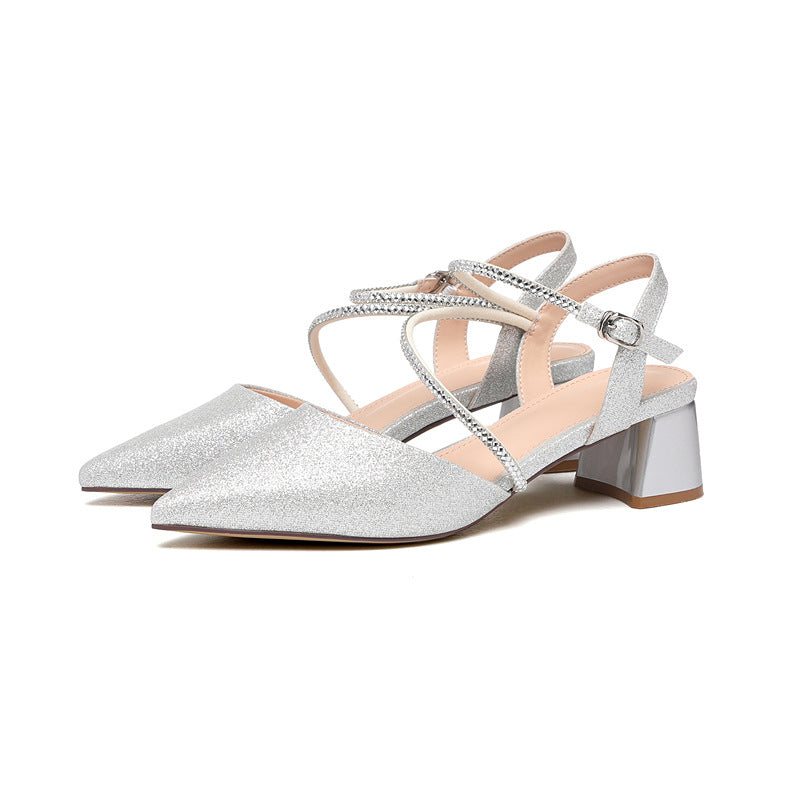 Damen Elegante und funkelnde Absatzschuhe mit raffiniertem Riemen von R&B