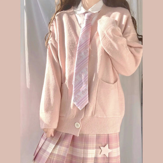 Damen Grob gestrickter Cardigan mit Taschen und V-Ausschnitt R&B
