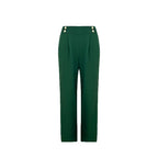 Damen Weit geschnittene Hose mit eleganter Knopfdetail R&B