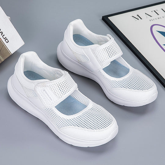 Damen Sportliche Gesundheits-Sneaker mit atmungsaktivem Obermaterial und verstellbarem Klettverschluss R&B