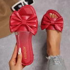 Damen elegante Slipper mit großzügigem Schleifen-Detail R&B