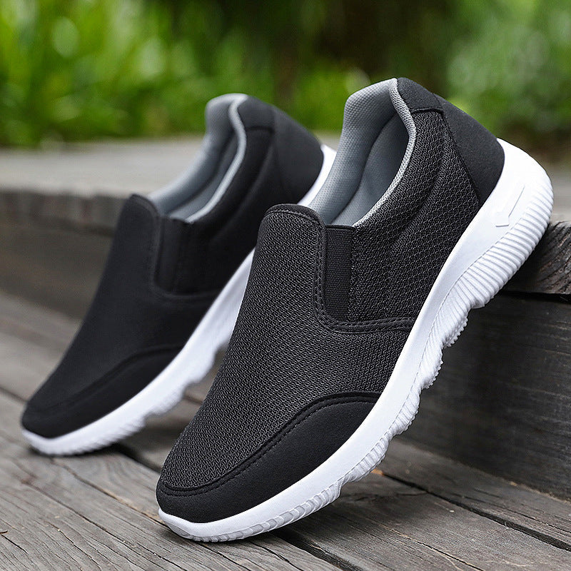 Damen Atmungsaktive Slip-On Freizeitschuhe mit elastischer Sohle