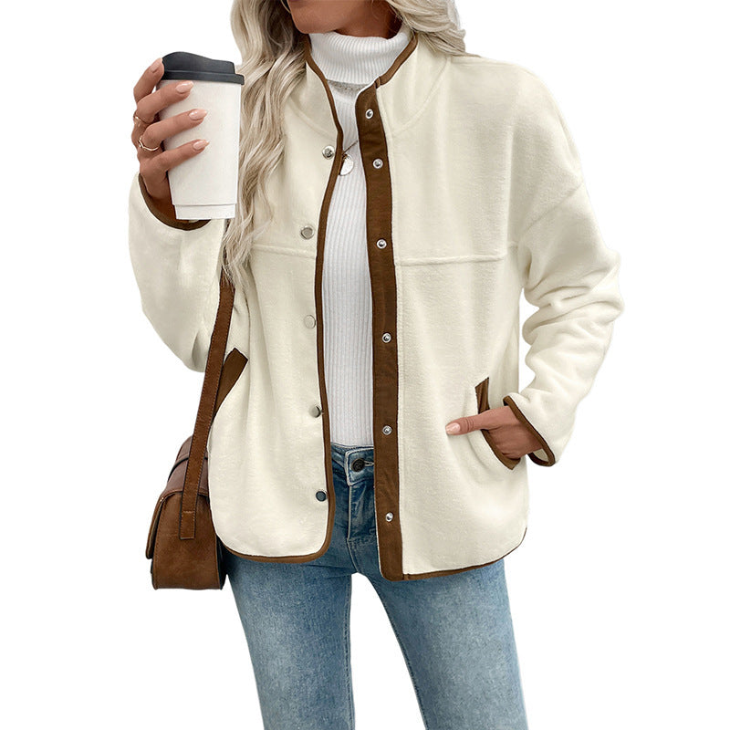 Damen Fleecejacke mit kontrastierenden Details R&B