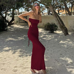Damen Figurbetontes Maxikleid ohne Träger R&B