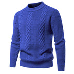 Herren Strukturierter Strickpullover mit hohem Kragen