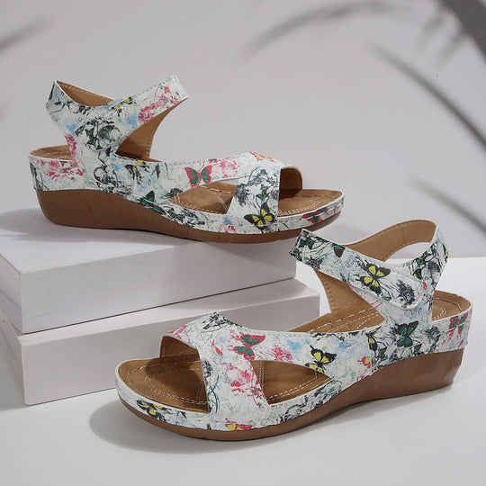 Damen Komfortable Sandalen mit verstellbaren Riemen R&B