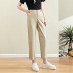 Damen Chino Stoffhose mit elastischem Bund