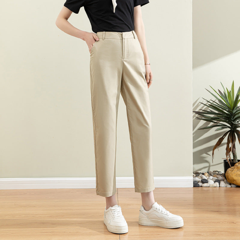 Damen Chino Stoffhose mit elastischem Bund