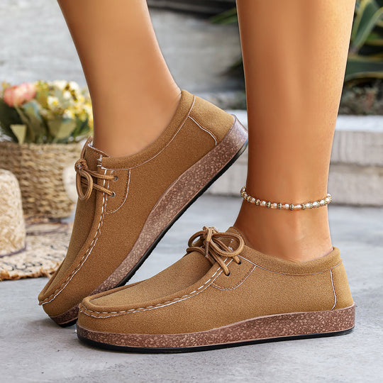 Damen Mokassins mit bequemer Sohle und modischen Schnürdetails R&B