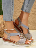Damen Wedge-Sandalen mit modischem Riemendesign und komfortablem Fußbett R&B
