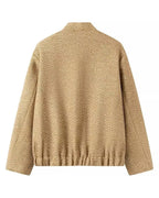 R&B | Gold Pailletten Stehkragenjacke