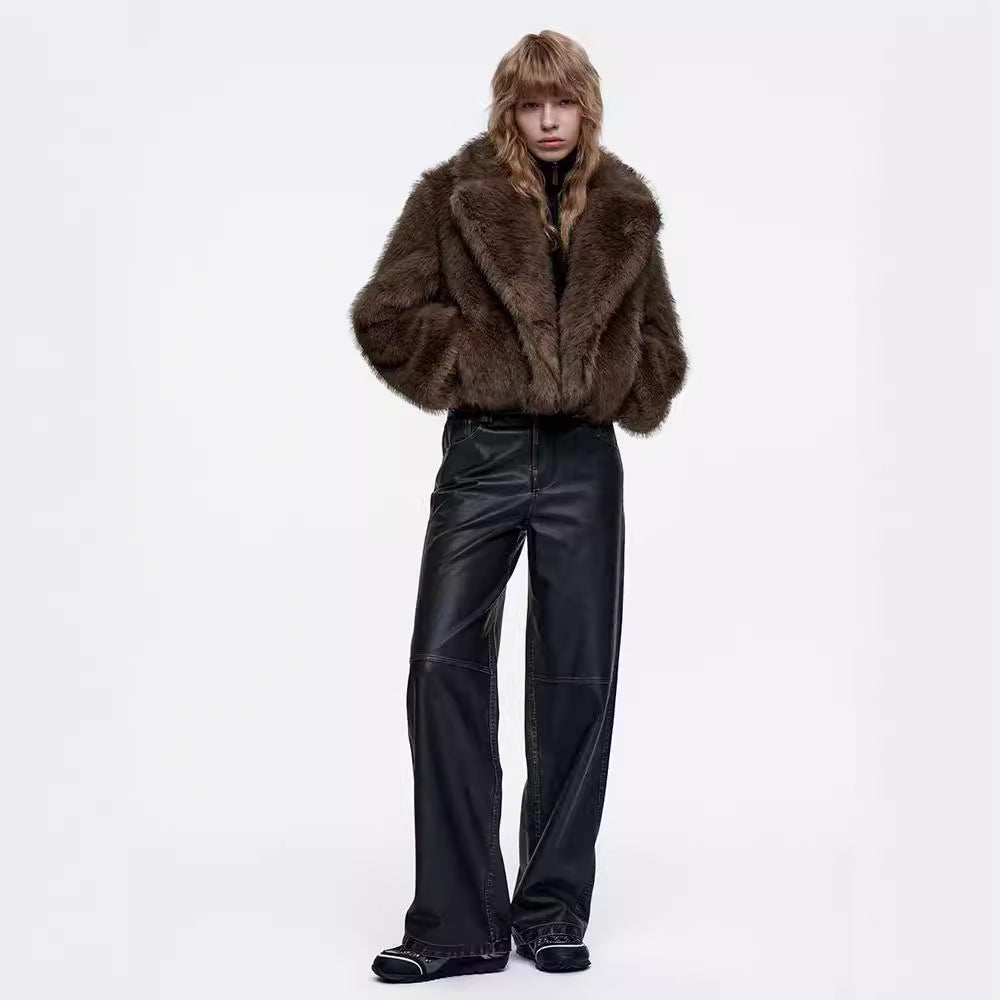 Damen elegante Pelzjacke R&B