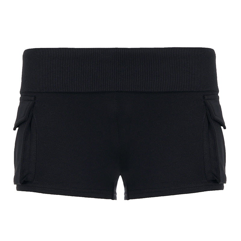 Damen Modische Shorts mit praktischen Taschen und hohem Bund R&B