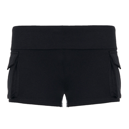 Damen Modische Shorts mit praktischen Taschen und hohem Bund R&B