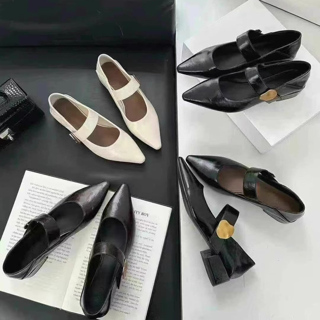 Damen elegante Slingback-Pumps mit dekorativem Riemchen