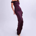 Damen Elegantes Maxikleid mit Rüschendetail R&B
