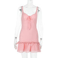 Damen Figurschmeichelndes Sommerkleid mit Rüschensaum R&B