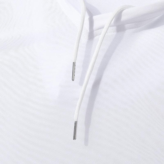 Herren Atmungsaktives Sport-Tanktop mit Kapuze und praktischer Schnürung R&B