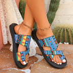 Damen Bequeme Fußbett-Sandalen mit kreativen Mustern