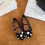 Damen Ballerinas mit dekorativem Punktmuster und rutschfester Sohle R&B