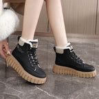 Damen Winterliche Schnürboots mit flauschigem Innenfutter und stabiler Profilsohle R&B