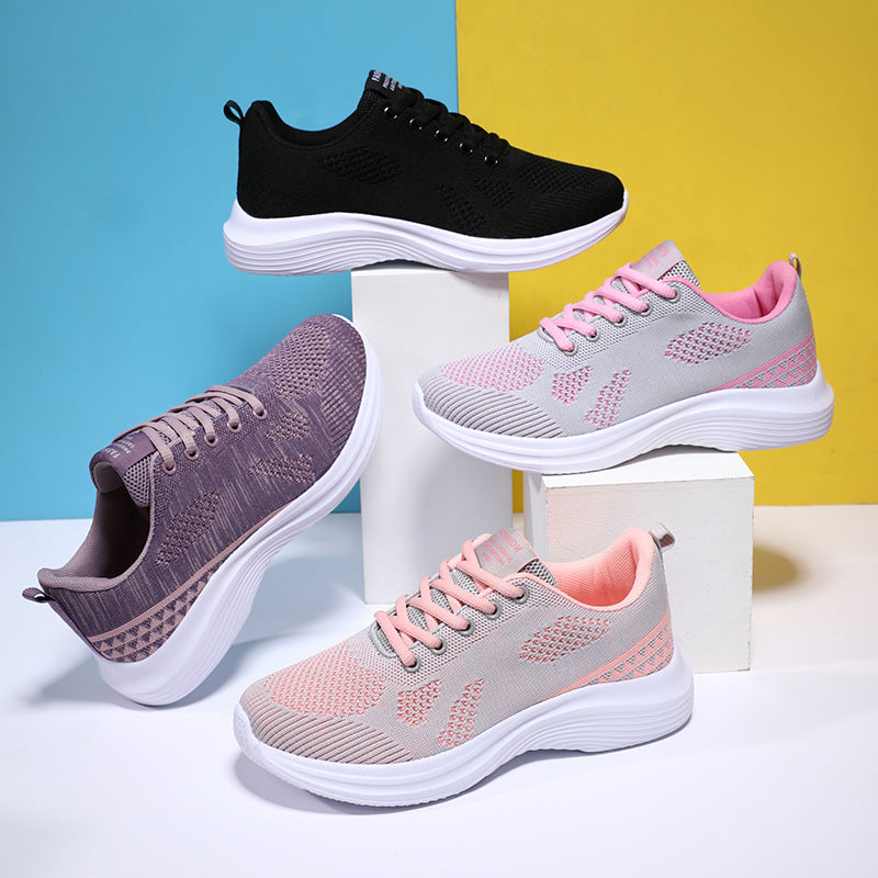 Damen Modische und atmungsaktive Laufschuhe mit flexiblem Obermaterial