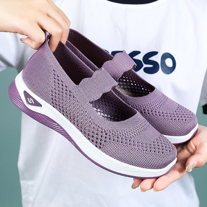 Damen Atmungsaktive Slip-On Sportschuhe mit elastischem Riemen R&B