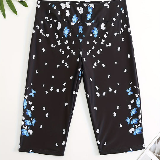 Damen Sportliche Badeshorts mit Blumendesign R&B