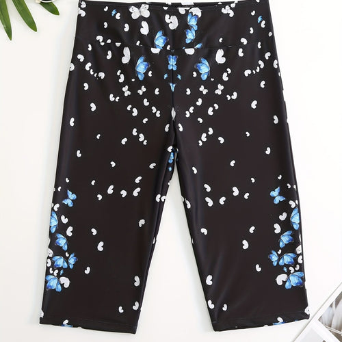 Damen Sportliche Badeshorts mit Blumendesign R&B