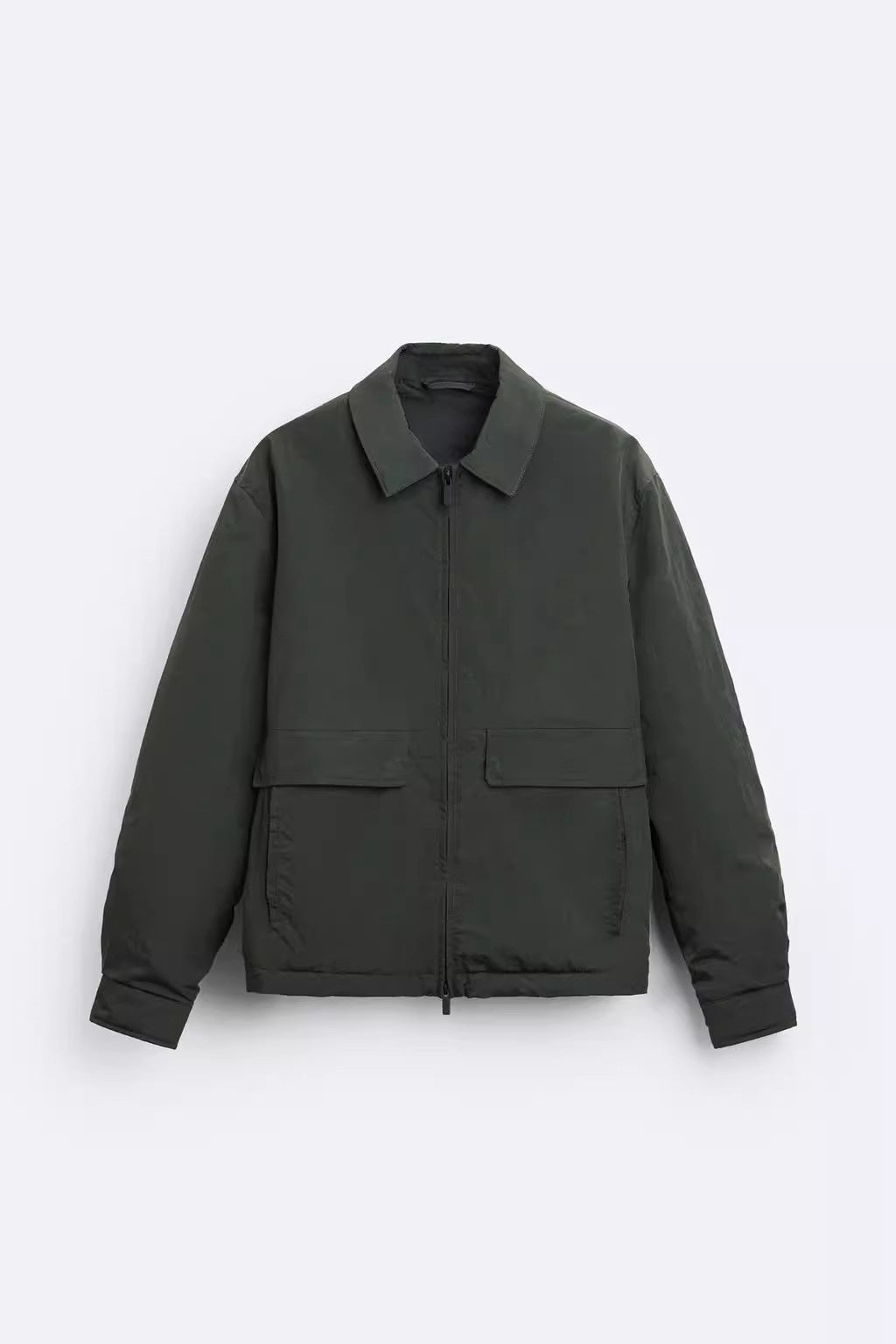 Herren urbane Utility-Jacke mit praktischen Taschen und hohem Kragen R&B
