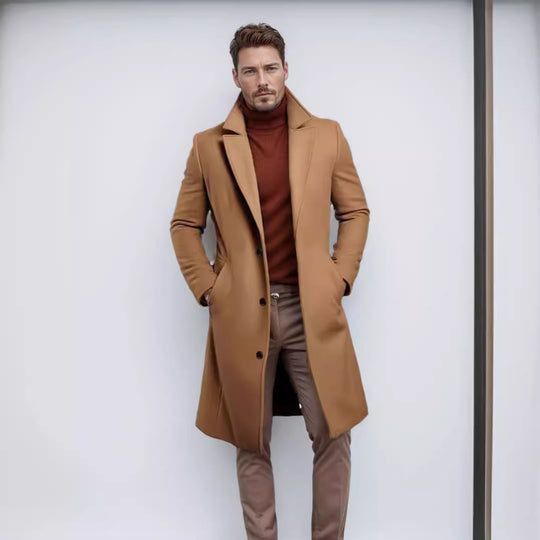 Herren schicker Mantel mit strukturiertem Obermaterial R&B