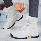 Damen isolierte Winterstiefel mit rutschfester Sohle und modischem Kunstfell