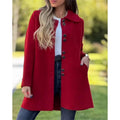 R&B | Mantel Wool Tailored Passform Einreihig Breiter Kragen Mittellang