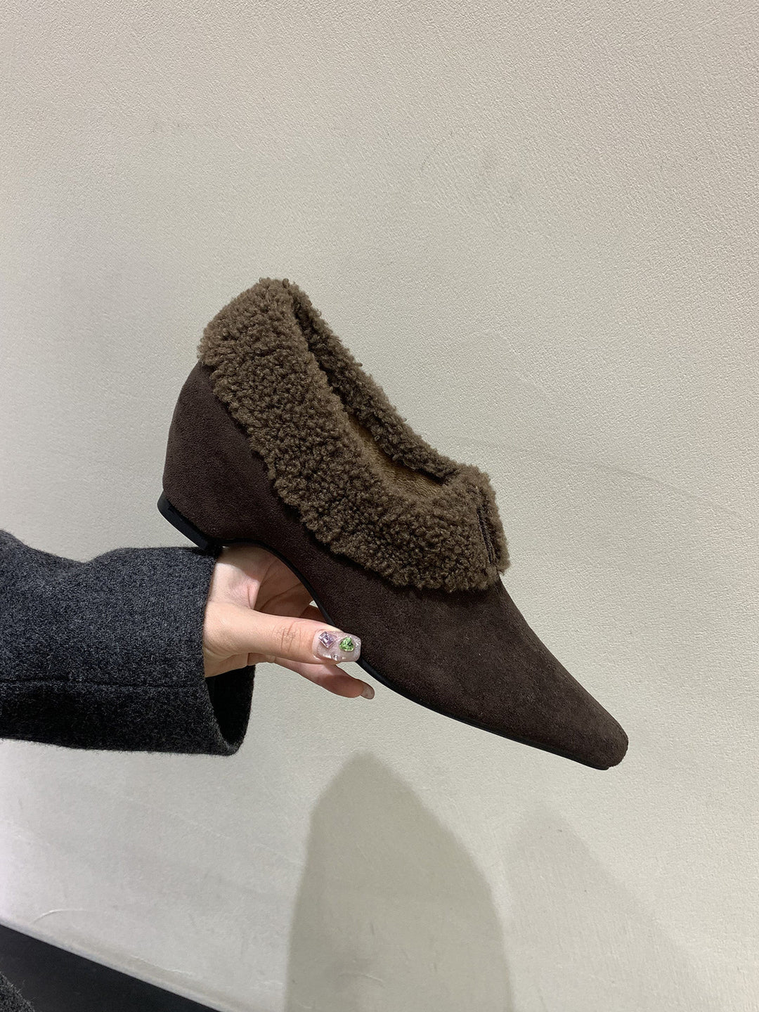 Damen Stiefeletten mit kuscheligem Kunstfellkragen und eleganter Form R&B