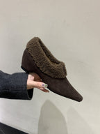 Damen Stiefeletten mit kuscheligem Kunstfellkragen und eleganter Form R&B