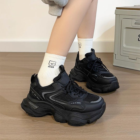 Damen Modische Chunky Sneakers mit dämpfendem Komfort und atmungsaktivem Obermaterial R&B