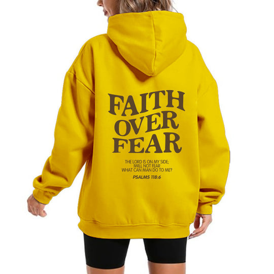 Damen Kapuzensweater mit motivierendem Schriftzug und bequemem Schnitt R&B