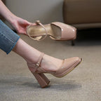 Damen Slingback-Pumps mit elegantem Plateau und komfortablem Blockabsatz