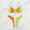 Damen Designer Triangel-Bikini mit innovativem Farbblockdesign