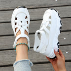 Damen Sneaker Sandalen mit komfortablem Riemendesign und atmungsaktiver Oberflächenstruktur R&B