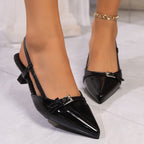 Damen Slingback-Pumps mit schickem Riemen und eleganter Spitze R&B