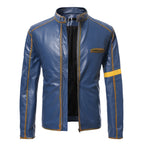 Herren Lederjacke mit Stehkragen