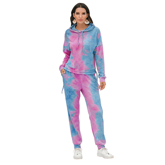 Damen lässiges Sweater-Set mit Kapuze und Kordelzug R&B