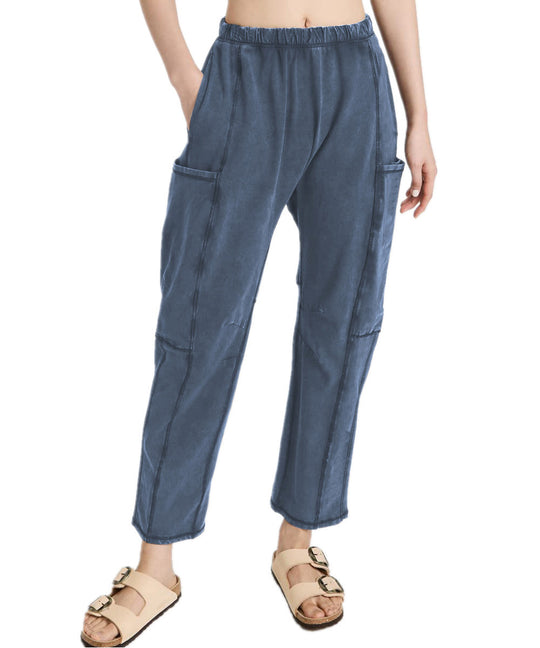 Damen Bequeme Freizeithose mit praktischen Seitentaschen und elastischem Bund R&B