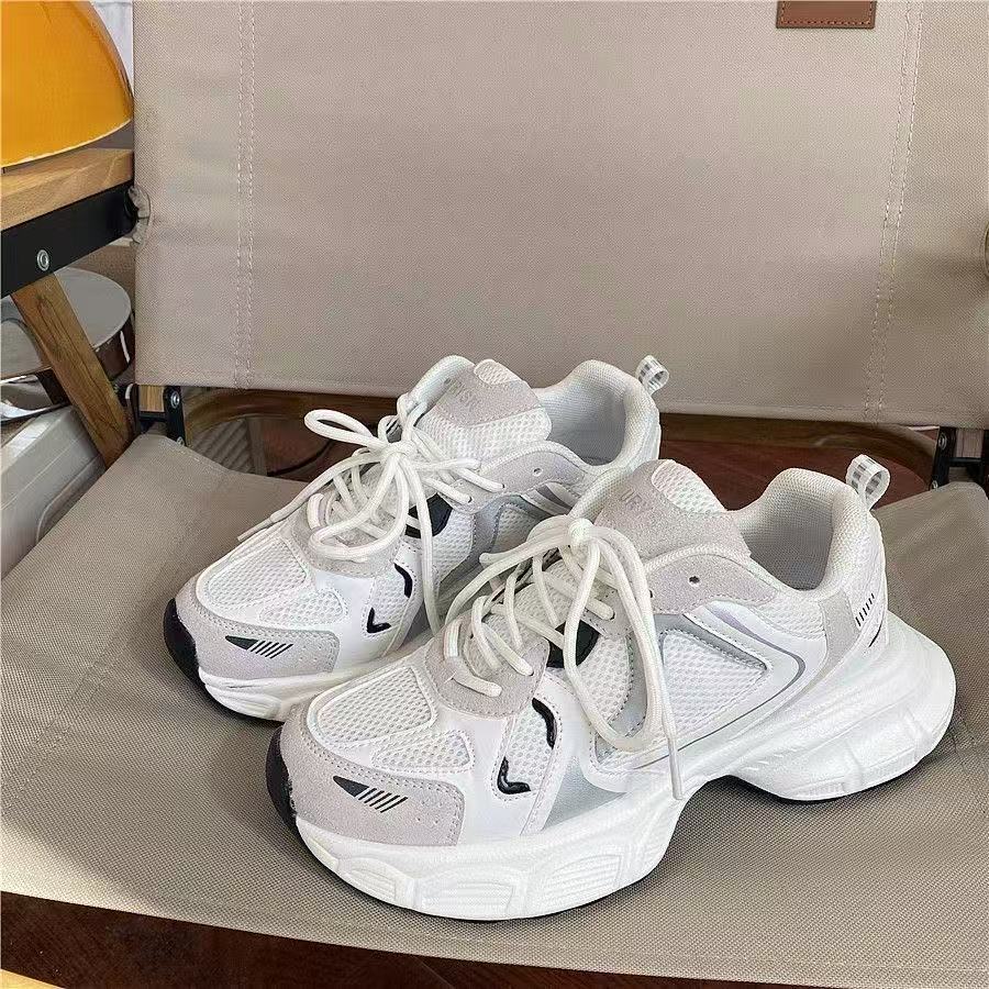 Damen Sportliche Lifestyle-Sneaker mit atmungsaktiver Mesh-Oberfläche und stoßdämpfender Sohle R&B