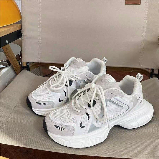 Damen Sportliche Lifestyle-Sneaker mit atmungsaktiver Mesh-Oberfläche und stoßdämpfender Sohle R&B