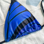 Damen Triangel-Bikini-Set mit verstellbaren Bändern und aufregendem Mustermix R&B