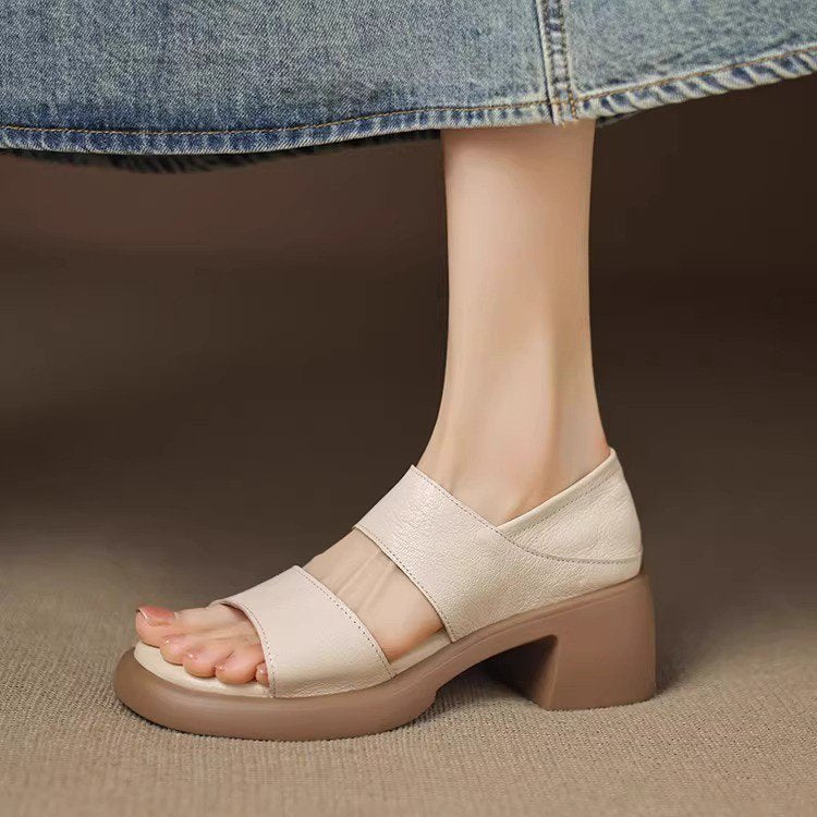Damen Elegante Sandalen mit komfortablem Blockabsatz und verstellbaren Riemen R&B