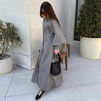 Damen Oversize-Hemdblusenkleid R&B