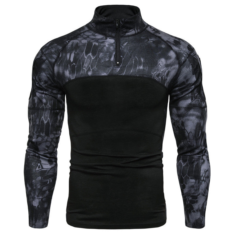 Herren Funktionsshirt mit Stehkragen und Reißverschluss